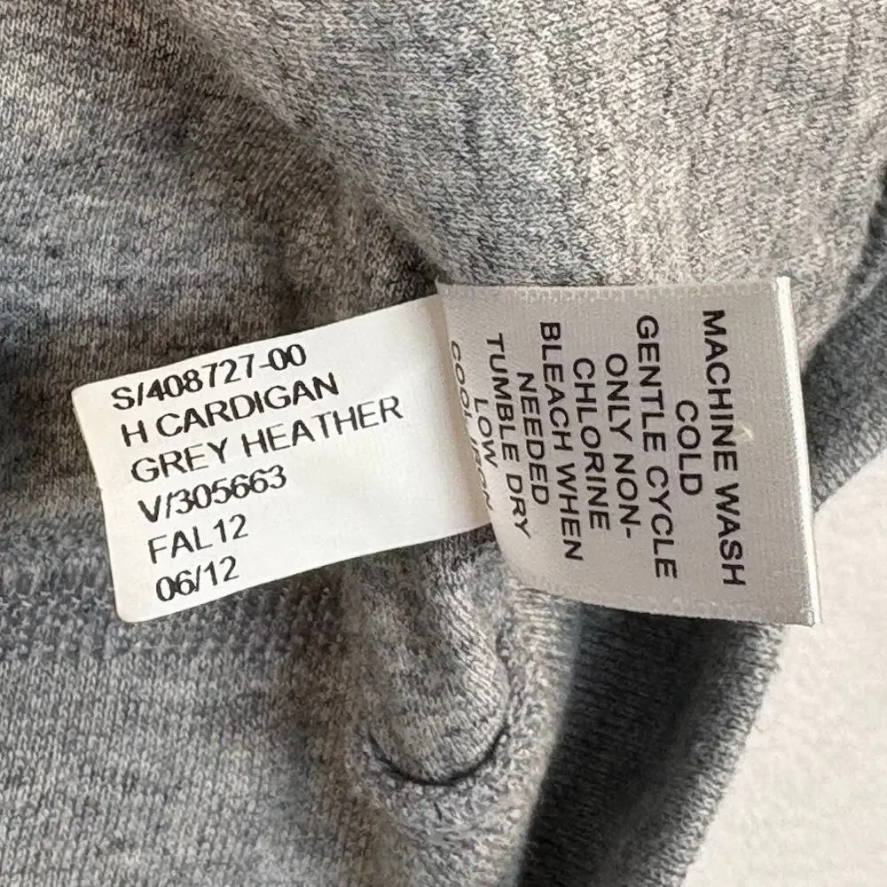 Banana Republic Cardigan Heritage Collection Fleece V Neck Pockets Gray Size XL